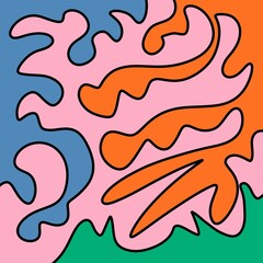 Drawing Illustration Abstract Shape Retro Background Vintage