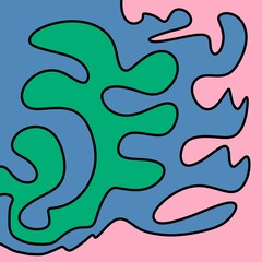 Drawing Illustration Abstract Shape Retro Background Vintage