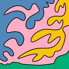 Drawing Illustration Abstract Shape Retro Background Vintage