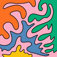 Drawing Illustration Abstract Shape Retro Background Vintage