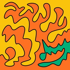 Drawing Illustration Abstract Shape Retro Background Vintage