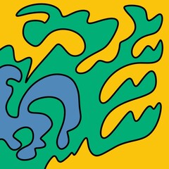 Drawing Illustration Abstract Shape Retro Background Vintage