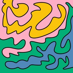 Drawing Illustration Abstract Shape Retro Background Vintage