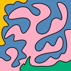 Drawing Illustration Abstract Shape Retro Background Vintage