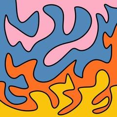 Drawing Illustration Abstract Shape Retro Background Vintage