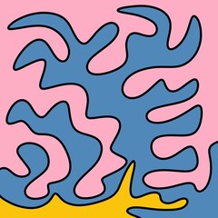 Drawing Illustration Abstract Shape Retro Background Vintage