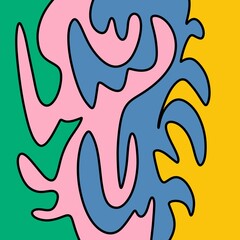 Drawing Illustration Abstract Shape Retro Background Vintage