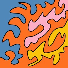 Drawing Illustration Abstract Shape Retro Background Vintage