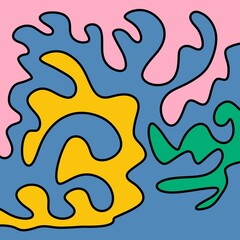 Drawing Illustration Abstract Shape Retro Background Vintage