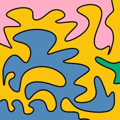 Drawing Illustration Abstract Shape Retro Background Vintage