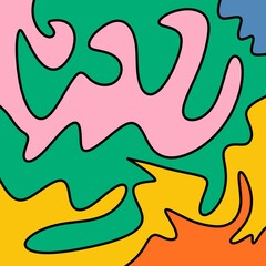 Drawing Illustration Abstract Shape Retro Background Vintage