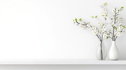 Simple spring blossoms on a shelf