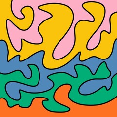 Drawing Illustration Abstract Shape Retro Background Vintage