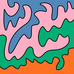 Drawing Illustration Abstract Shape Retro Background Vintage