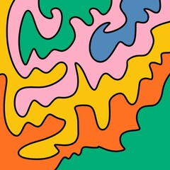 Drawing Illustration Abstract Shape Retro Background Vintage