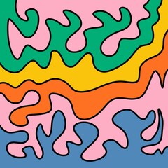 Drawing Illustration Abstract Shape Retro Background Vintage