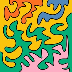 Drawing Illustration Abstract Shape Retro Background Vintage