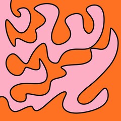 Drawing Illustration Abstract Shape Retro Background Vintage