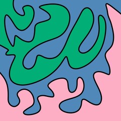 Drawing Illustration Abstract Shape Retro Background Vintage