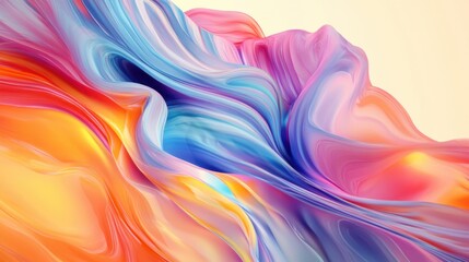 Obraz premium Tech-inspired abstract wave design with smooth flowing lines, perfect for futuristic posters, presentations, and branding.