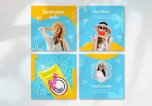 Puzzle Style Summer Sale Social Media Kit