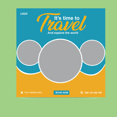 Explore the World Facebook and Instagram Posts For Travel Agency
