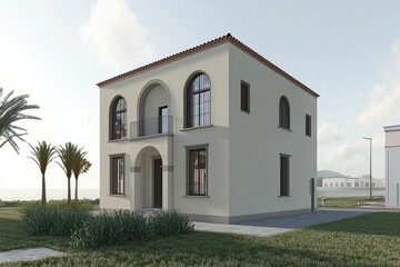 Modern Mediterranean home exterior