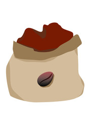 vector illustration of a coffee powder