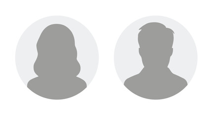 Flat illustration in grayscale. Avatar, user profile, person icon, profile picture. Suitable for social media profiles, icons, screensavers and as a template.