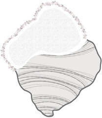 Flat croissant illustration of background 
