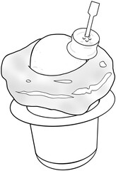 Slushy vector illustration of an ice cream