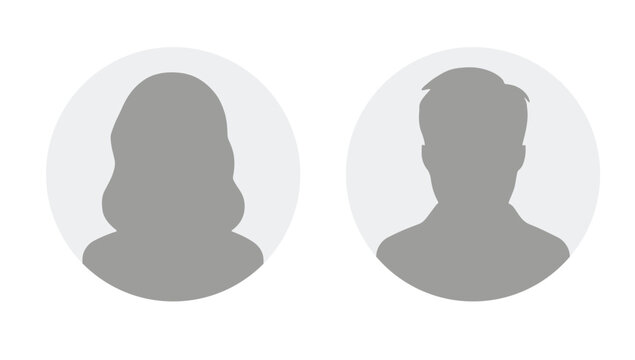 Flat illustration in grayscale. Avatar, user profile, person icon, profile picture. Suitable for social media profiles, icons, screensavers and as a template.