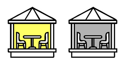 terrace icon Flat design on isolated background