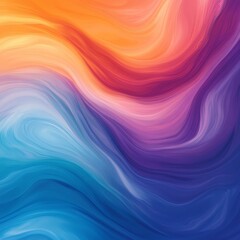 Colorful fluid art waves blending into each other, abstract digital painting.