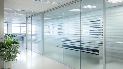 Aluminum glass partition blending seamlessly into modern minimalist interior
