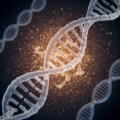 molecule or atom, Abstract structure for Science or medical background, 3d illustration.