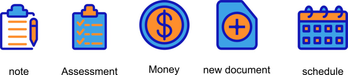 Obraz premium asset management best icon sheet collection