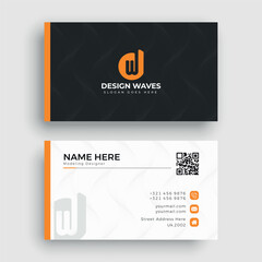 Bold Typography Business Card Concept