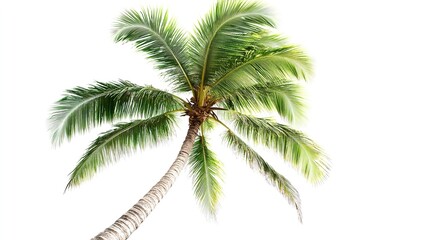 Tropical Palm Tree Cut Out. Vibrant and Exotic Design Element for Various Projects.