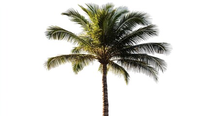 Tropical Palm Tree Cut Out. Vibrant and Exotic Design Element for Various Projects.
