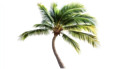 Tropical Palm Tree Cut Out. Vibrant and Exotic Design Element for Various Projects.