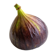 Single fresh ripe fig isolated on a white background