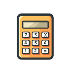 Calculator Icon - A minimalist calculator icon with clean lines on a white background.
