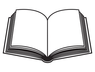 BOOK SILHOUETTE WHITE BACKGROUND