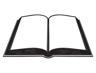 BOOK SILHOUETTE WHITE BACKGROUND