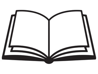 BOOK SILHOUETTE WHITE BACKGROUND