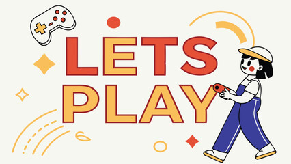 editable text effect lets play 3d cartoon template