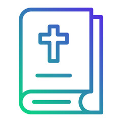 Religious Book Line gradient icon