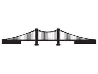 BRIDGE SILHOUETTE WHITE BACKGROUND