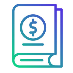 Finance Book Line gradient icon